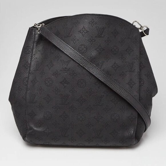 Louis Vuitton Black Mahina Leather Babylone PM Bag w/o Top Handle 1295-042925